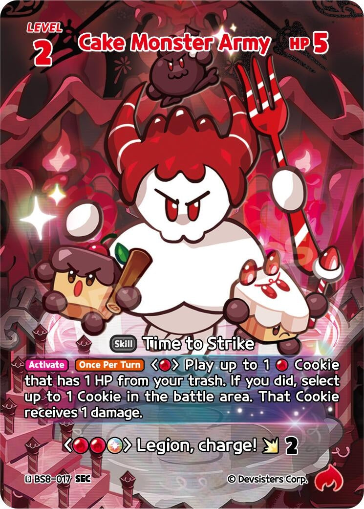 Image for Cake Monster Army (SEC) (BS8-017) [A Game of Truth and Deceit] - CookieRun: Braverse TCG