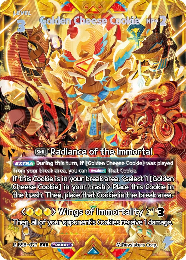 Image for Golden Cheese Cookie (027) (EXR) (BS8-027) [A Game of Truth and Deceit] - CookieRun: Braverse TCG