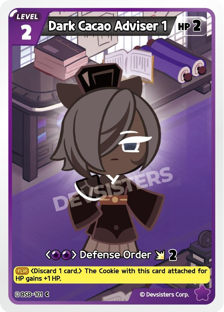 Image for Dark Cacao Adviser 1 (BS8-101) [A Game of Truth and Deceit] - CookieRun: Braverse TCG
