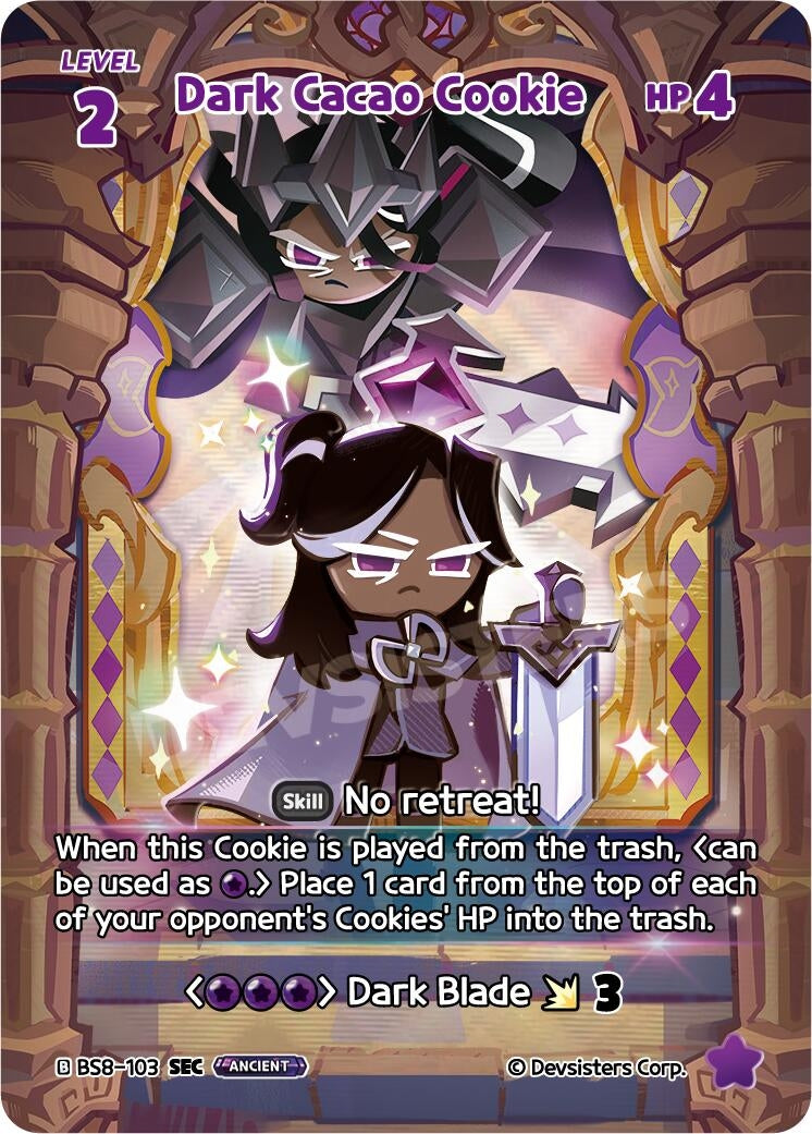 Image for Dark Cacao Cookie (103) (SEC) (BS8-103) [A Game of Truth and Deceit] - CookieRun: Braverse TCG