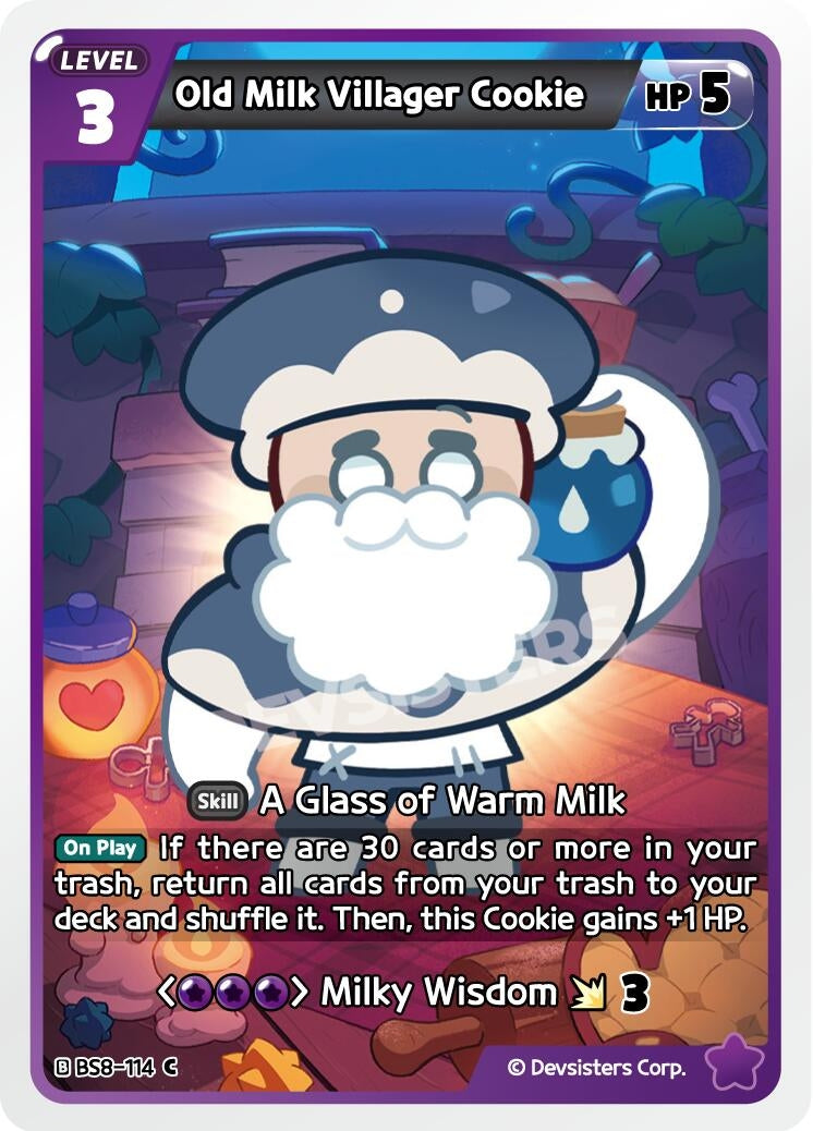 Image for Old Milk Villager Cookie (BS8-114) [A Game of Truth and Deceit] - CookieRun: Braverse TCG