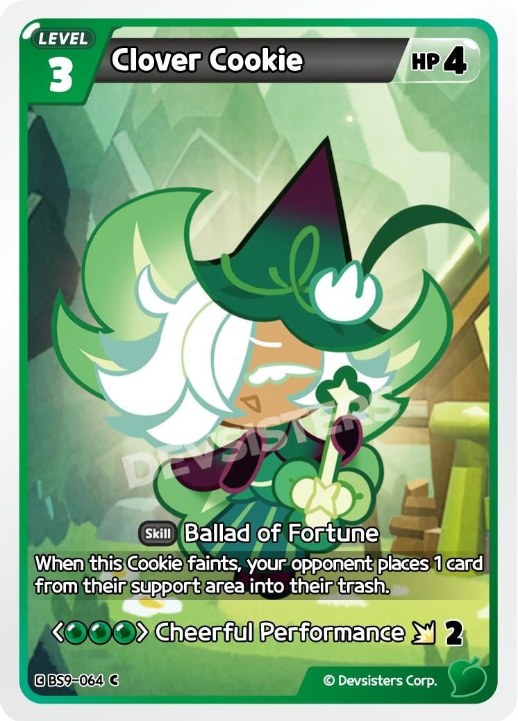 Image for Clover Cookie (Ver. 1) (BS9-064) [A Game of Truth and Deceit] - CookieRun: Braverse TCG