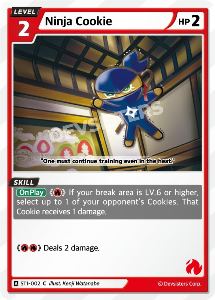 Image for Ninja Cookie (ST1-002) [Starter Deck Assortment 1] - CookieRun: Braverse TCG