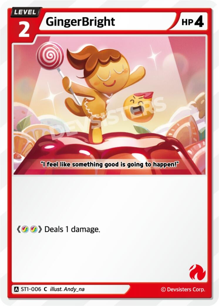 Image for GingerBright (006) (Ver. 1) (ST1-006) [Starter Deck Assortment 1] - CookieRun: Braverse TCG