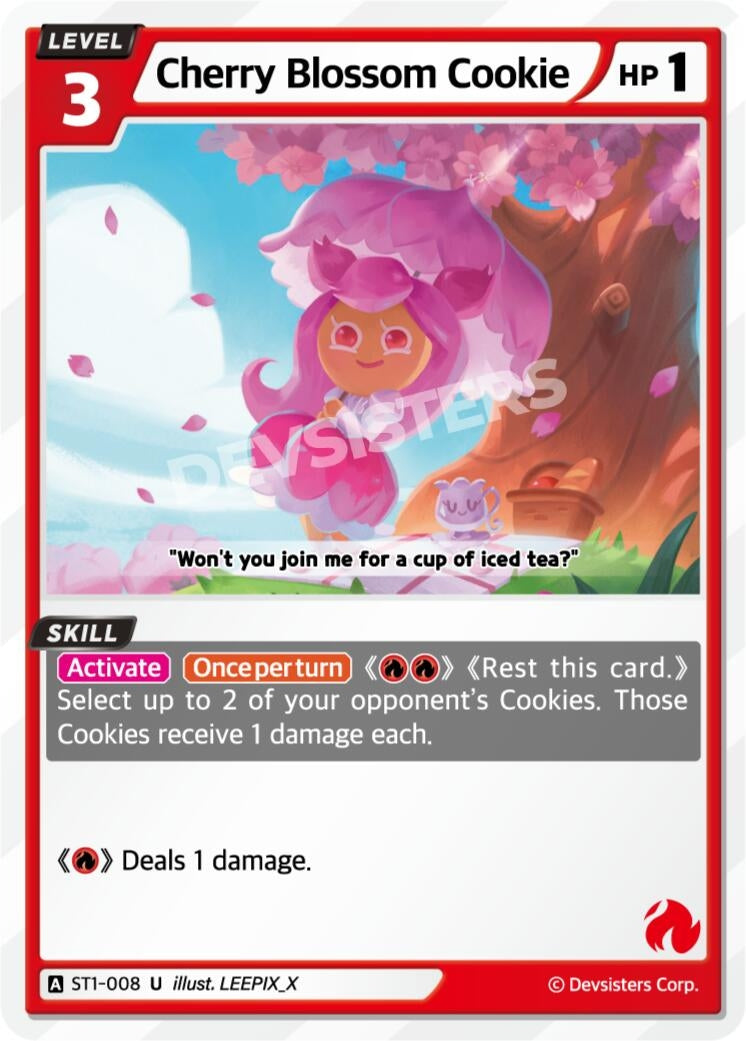 Image for Cherry Blossom Cookie (ST1-008) [Starter Deck Assortment 1] - CookieRun: Braverse TCG