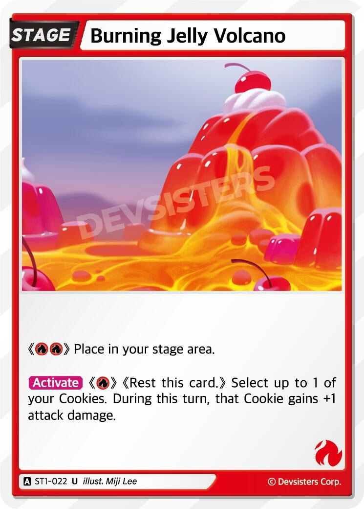 Image for Burning Jelly Volcano (ST1-022) [Starter Deck Assortment 1] - CookieRun: Braverse TCG