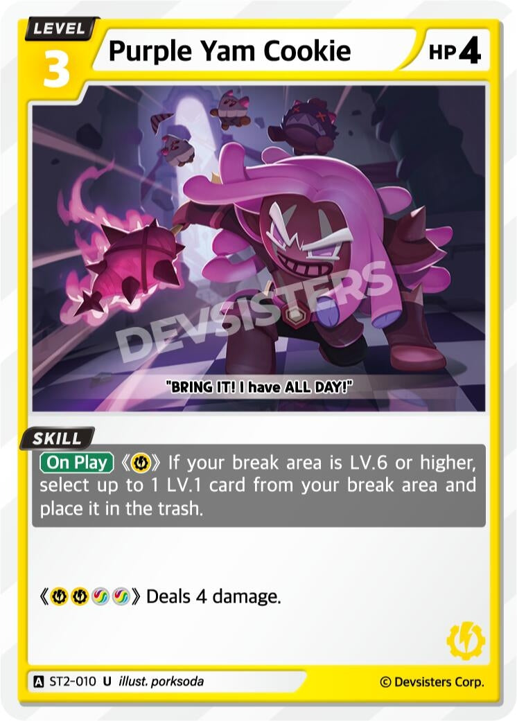 Image for Purple Yam Cookie (ST2-010) [Starter Deck Assortment 1] - CookieRun: Braverse TCG