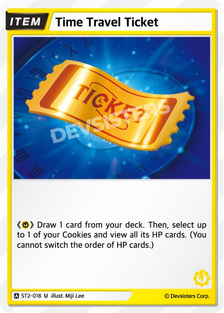 Image for Time Travel Ticket (ST2-018) [Starter Deck Assortment 1] - CookieRun: Braverse TCG