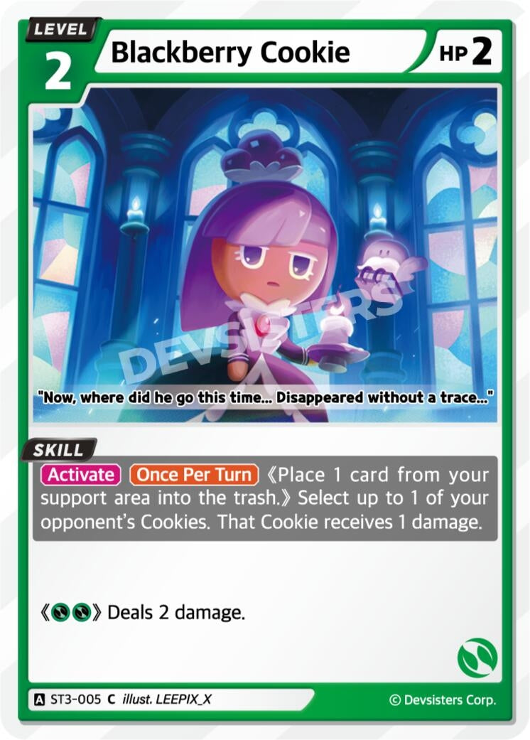 Image for Blackberry Cookie (ST3-005) [Starter Deck Assortment 1] - CookieRun: Braverse TCG