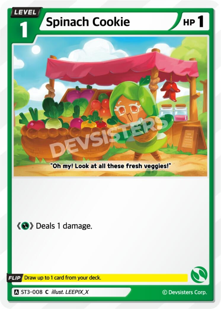 Image for Spinach Cookie (ST3-008) [Starter Deck Assortment 1] - CookieRun: Braverse TCG