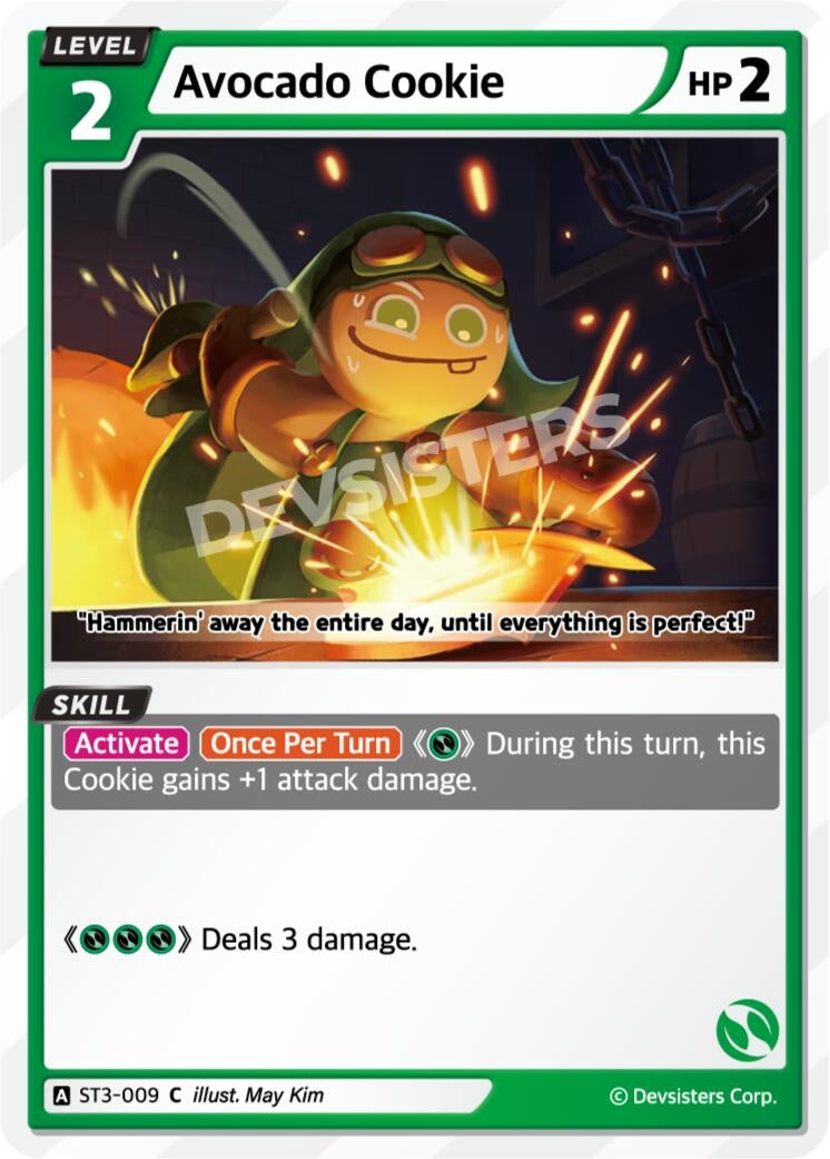 Image for Avocado Cookie (ST3-009) [Starter Deck Assortment 1] - CookieRun: Braverse TCG