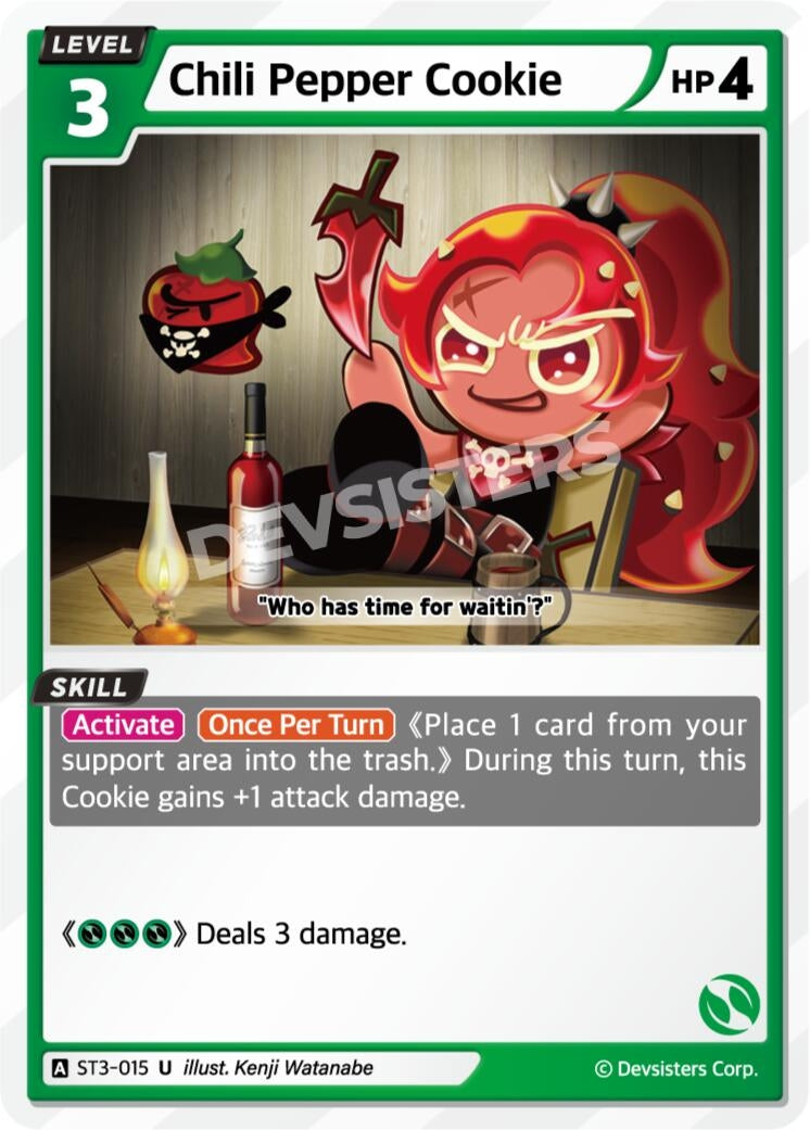 Image for Chili Pepper Cookie (ST3-015) [Starter Deck Assortment 1] - CookieRun: Braverse TCG