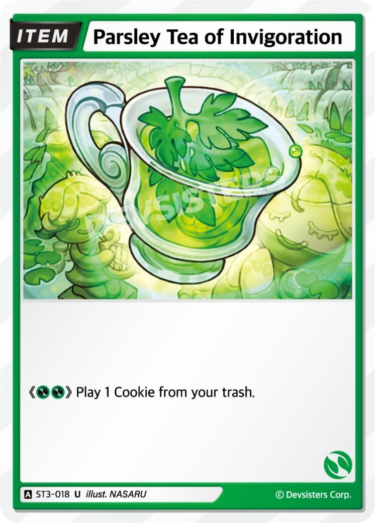 Image for Parsley Tea of Invigoration (ST3-018) [Starter Deck Assortment 1] - CookieRun: Braverse TCG