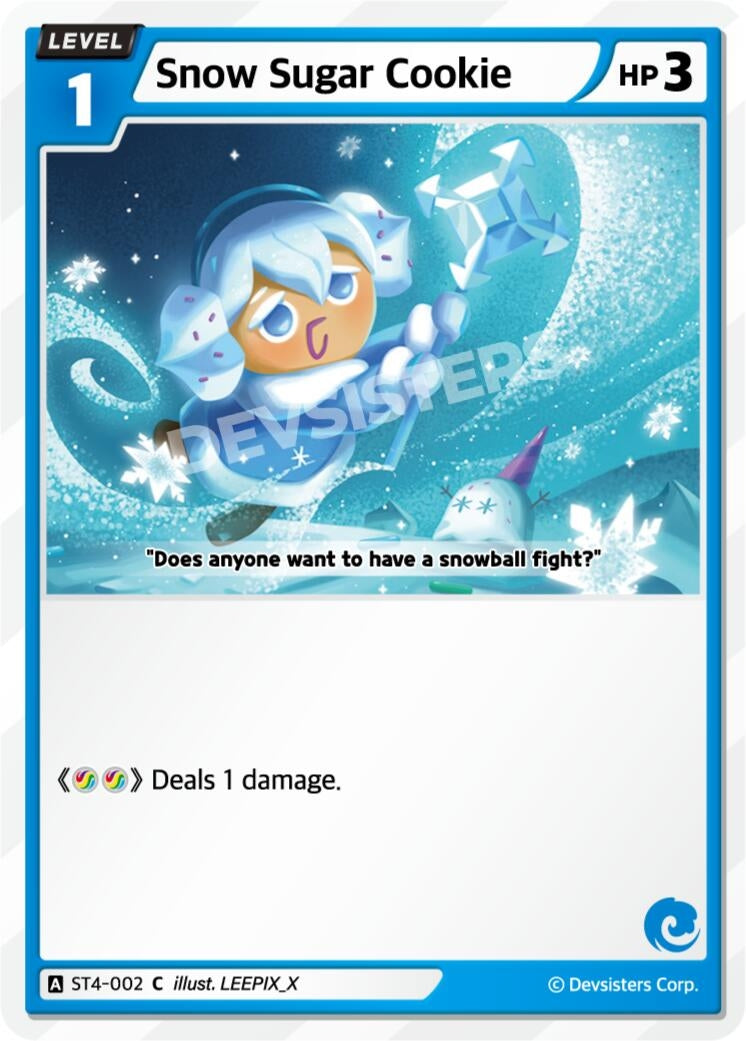Image for Snow Sugar Cookie (ST4-002) [Starter Deck Assortment 1] - CookieRun: Braverse TCG