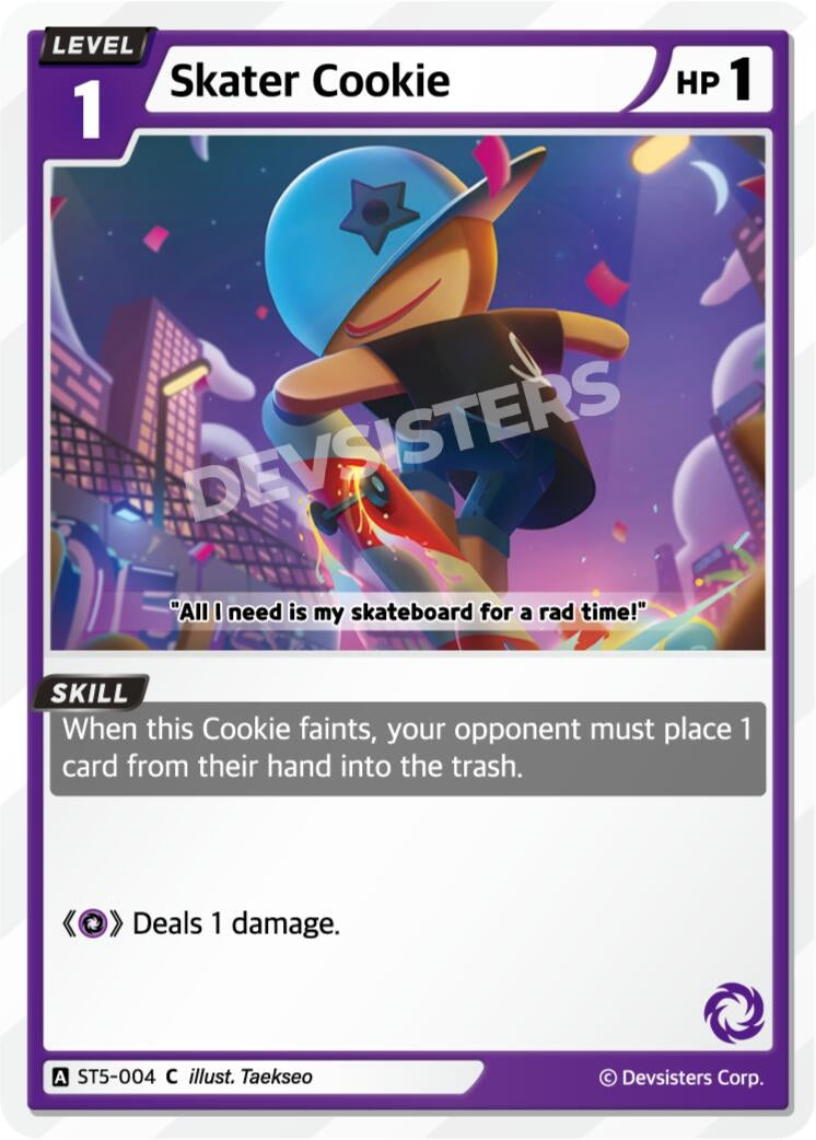 Image for Skater Cookie (ST5-004) [Starter Deck Assortment 1] - CookieRun: Braverse TCG