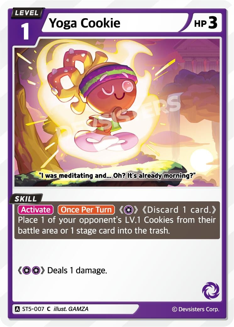 Image for Yoga Cookie (ST5-007) [Starter Deck Assortment 1] - CookieRun: Braverse TCG