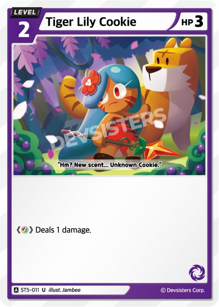 Image for Tiger Lily Cookie (ST5-011) [Starter Deck Assortment 1] - CookieRun: Braverse TCG