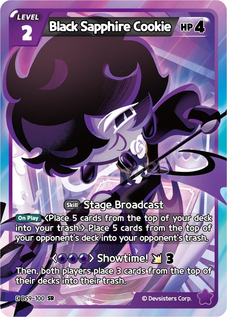 Image for Black Sapphire Cookie (BS9-100) [A Game of Truth and Deceit] - CookieRun: Braverse TCG
