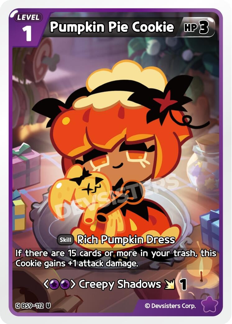 Image for Pumpkin Pie Cookie (Ver. 1) (BS9-112) [A Game of Truth and Deceit] - CookieRun: Braverse TCG