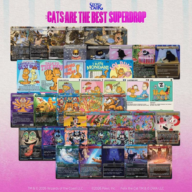 Secret Lair Drop: Secret Lair Cats Are the Best Superdrop: Nine Lives Non-Foil Bundle