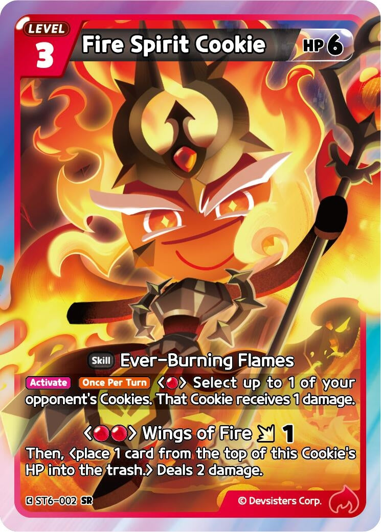 Image for Fire Spirit Cookie (ST6-002) [Starter Deck Assortment 2: Legendary Cookie] - CookieRun: Braverse TCG