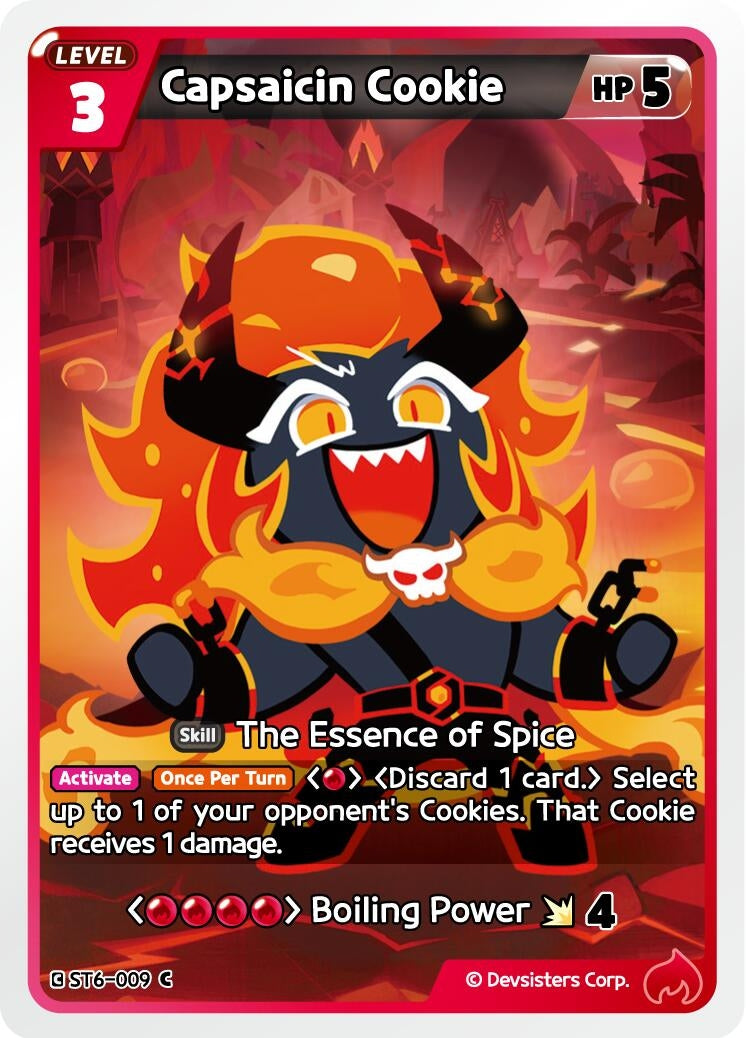 Image for Capsaicin Cookie (ST6-009) [Starter Deck Assortment 2: Legendary Cookie] - CookieRun: Braverse TCG