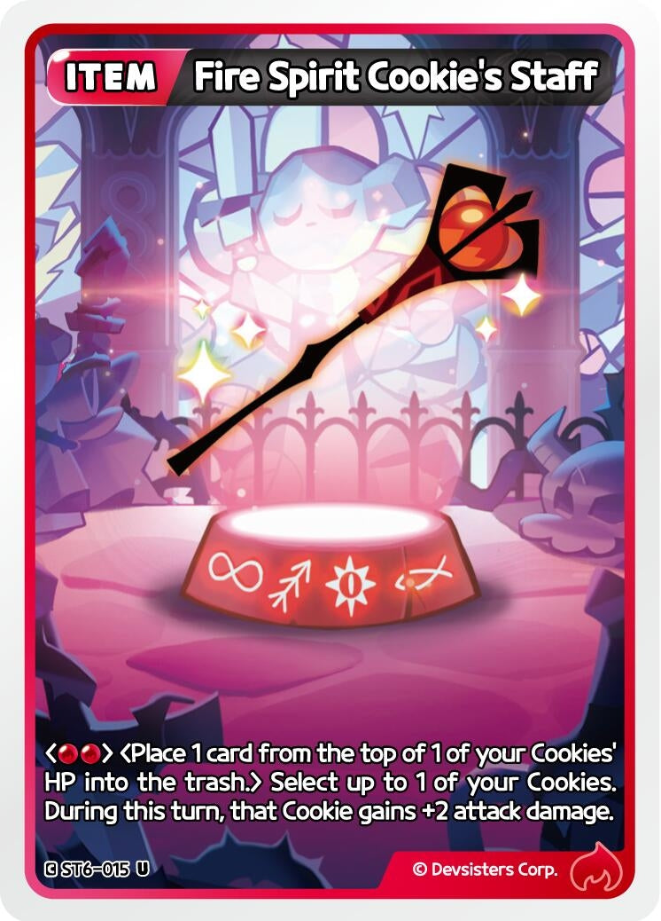 Image for Fire Spirit Cookie's Staff (ST6-015) [Starter Deck Assortment 2: Legendary Cookie] - CookieRun: Braverse TCG