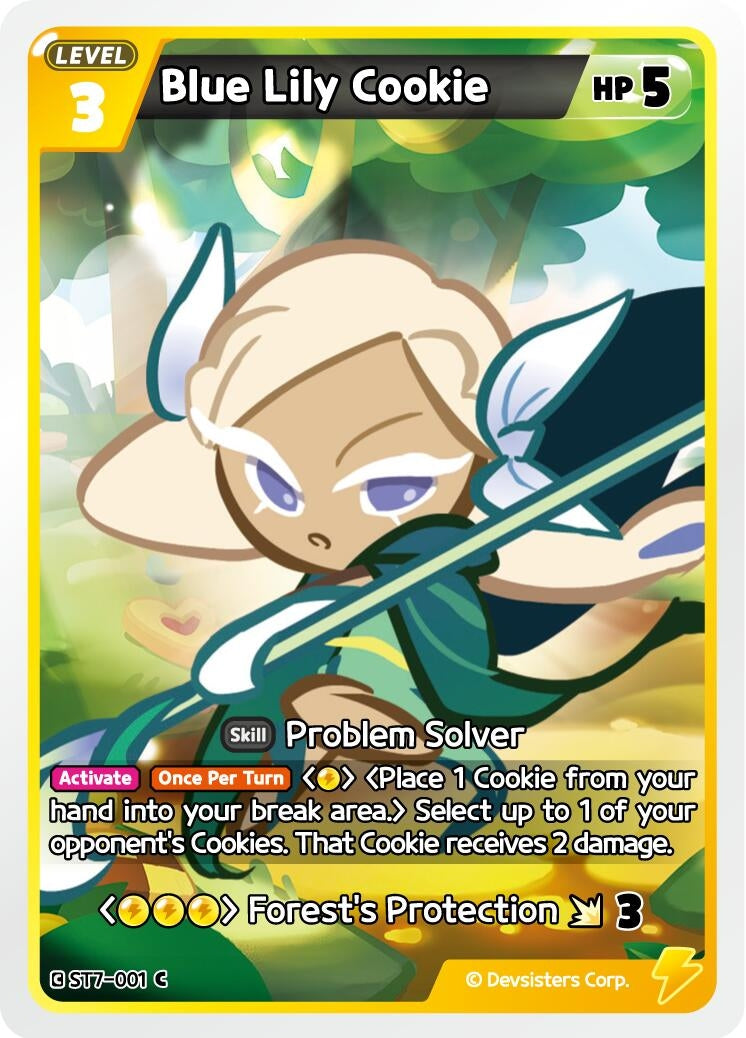 Image for Blue Lily Cookie (ST7-001) [Starter Deck Assortment 2: Legendary Cookie] - CookieRun: Braverse TCG