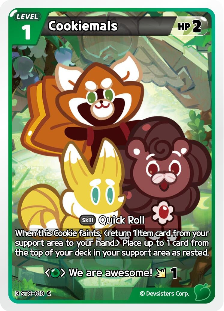 Image for Cookiemals (ST8-010) [Starter Deck Assortment 2: Legendary Cookie] - CookieRun: Braverse TCG