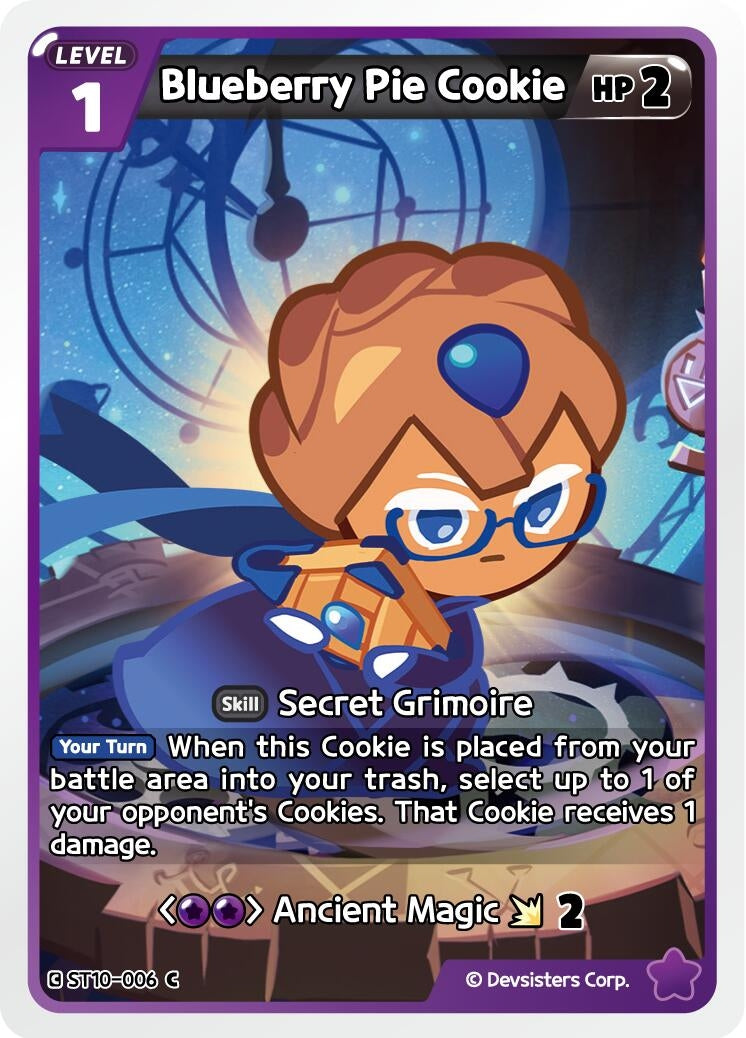 Image for Blueberry Pie Cookie (ST10-006) [Starter Deck Assortment 2: Legendary Cookie] - CookieRun: Braverse TCG