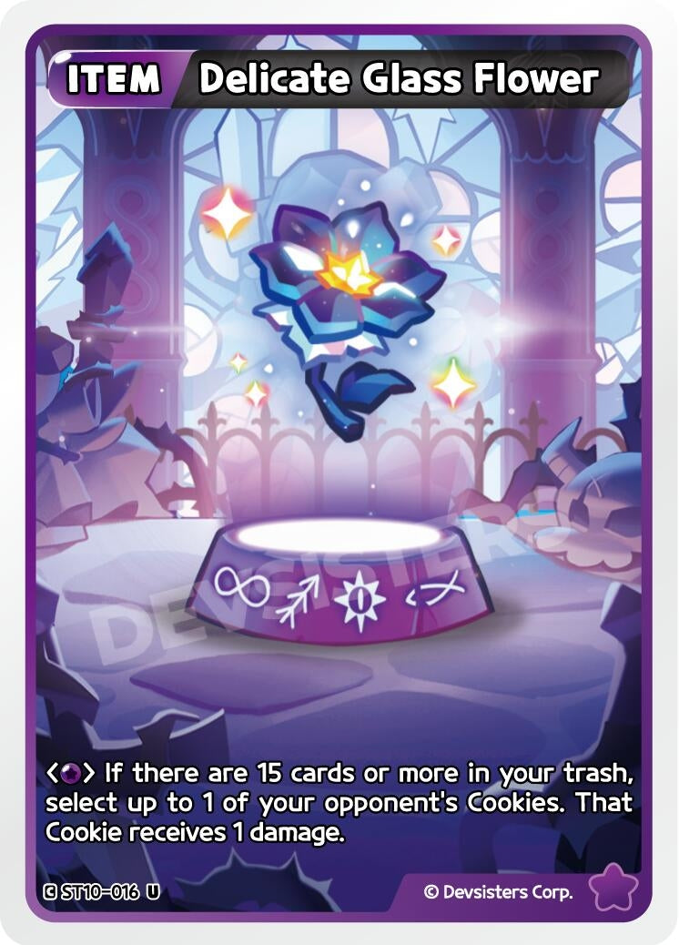 Image for Delicate Glass Flower (ST10-016) [Starter Deck Assortment 2: Legendary Cookie] - CookieRun: Braverse TCG