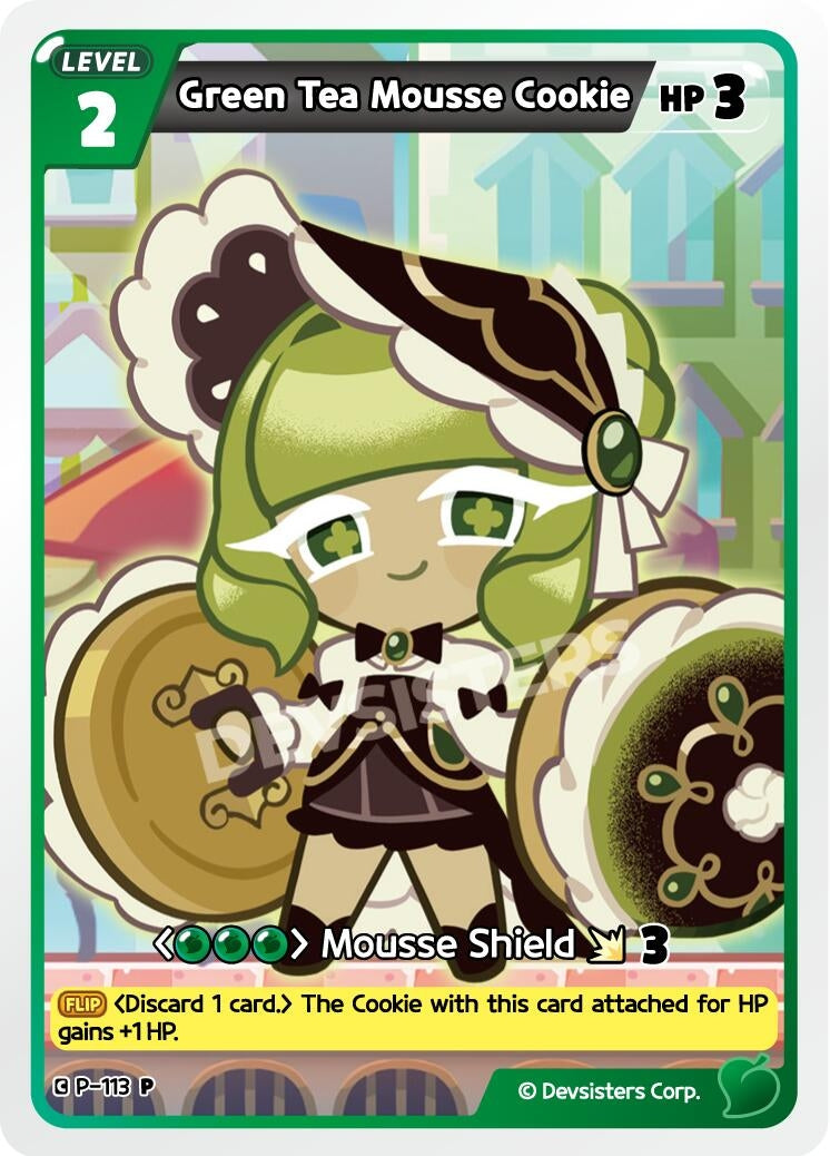 Image for Green Tea Mousse Cookie (113) (P-113) [Promotion Cards] - CookieRun: Braverse TCG