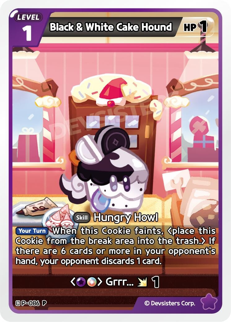 Image for Black & White Cake Hound (P-086) [Promotion Cards] - CookieRun: Braverse TCG