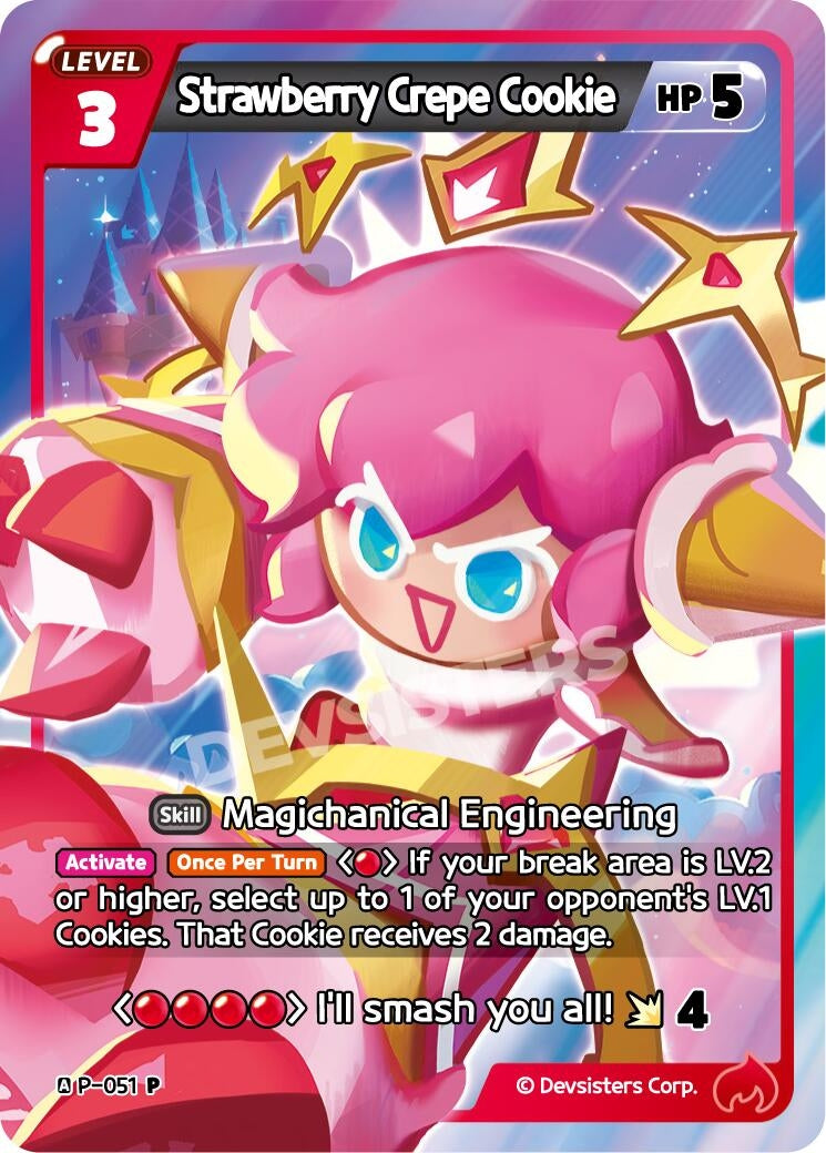 Image for Strawberry Crepe Cookie (051) (P-051) [Promotion Cards] - CookieRun: Braverse TCG