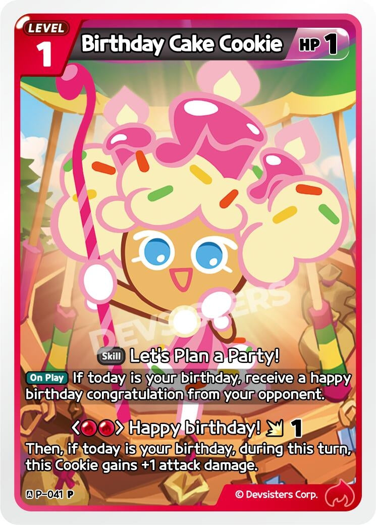 Image for Birthday Cake Cookie (P-041) [Promotion Cards] - CookieRun: Braverse TCG
