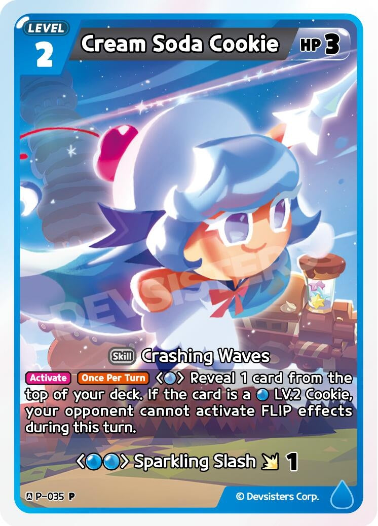 Image for Cream Soda Cookie (035) (P-035) [Promotion Cards] - CookieRun: Braverse TCG