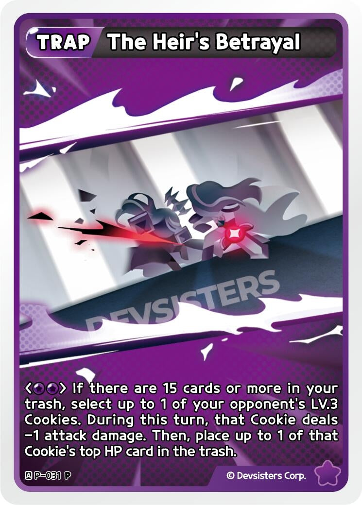 Image for The Heir's Betrayal (box topper) (P-031) [Promotion Cards] - CookieRun: Braverse TCG