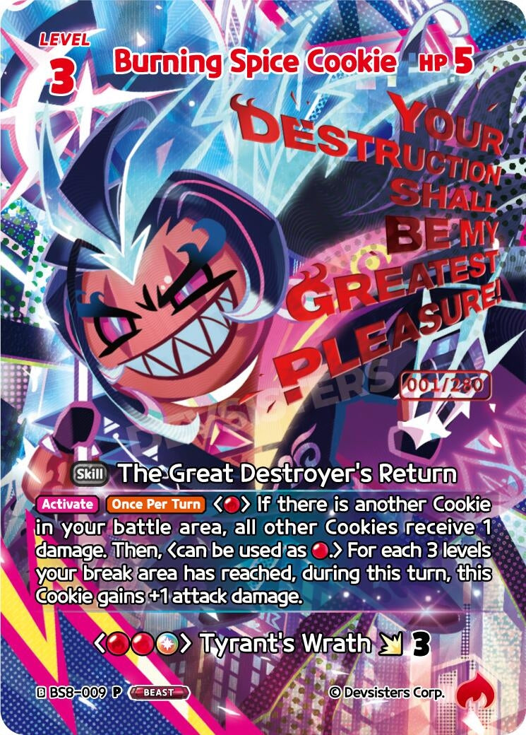 Image for Burning Spice Cookie (Serial Numbered) (BS8-009) [Promotion Cards] - CookieRun: Braverse TCG