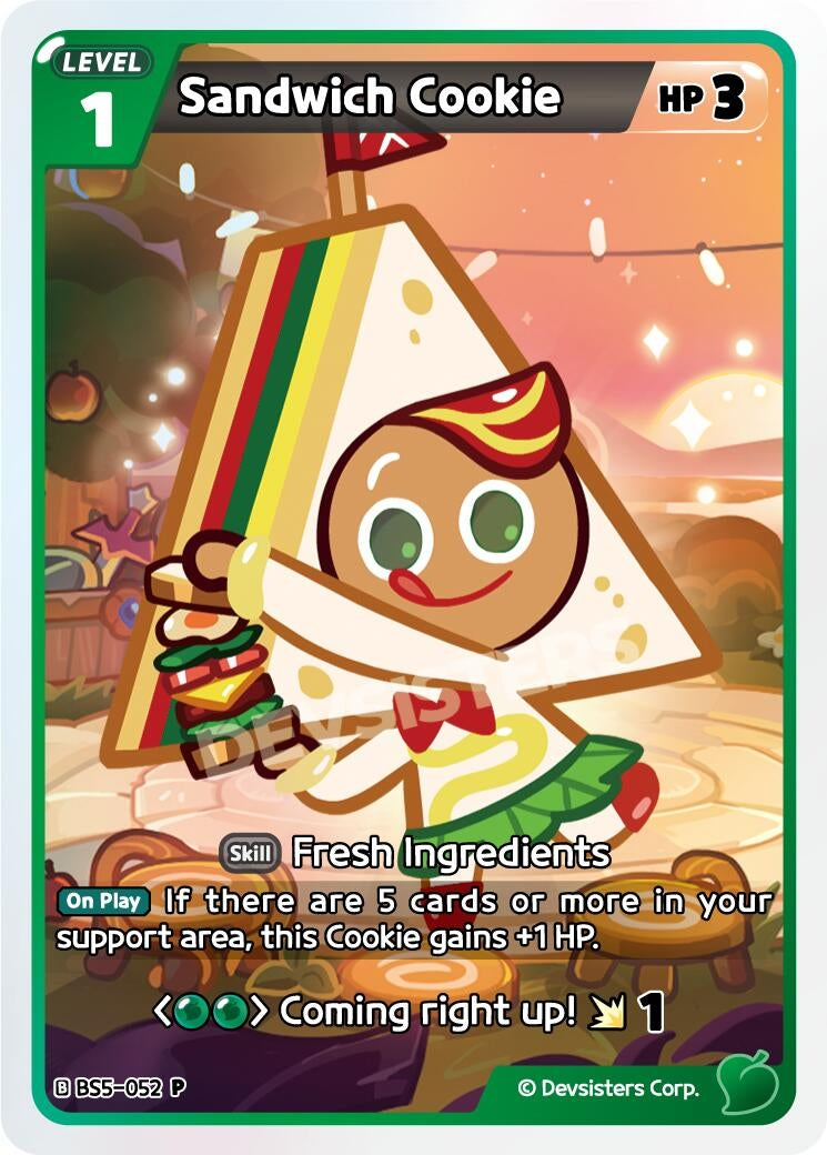Image for Sandwich Cookie (BS5-052) [Promotion Cards] - CookieRun: Braverse TCG