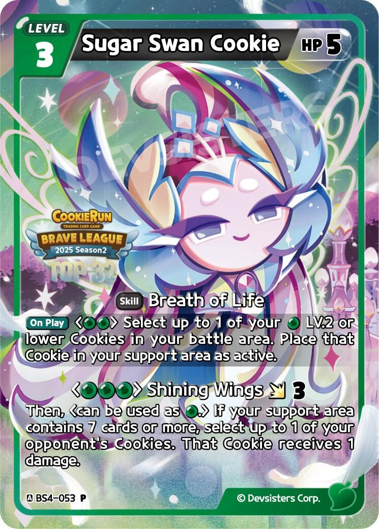 Image for Sugar Swan Cookie (Top 32) (BS4-053) [Promotion Cards] - CookieRun: Braverse TCG