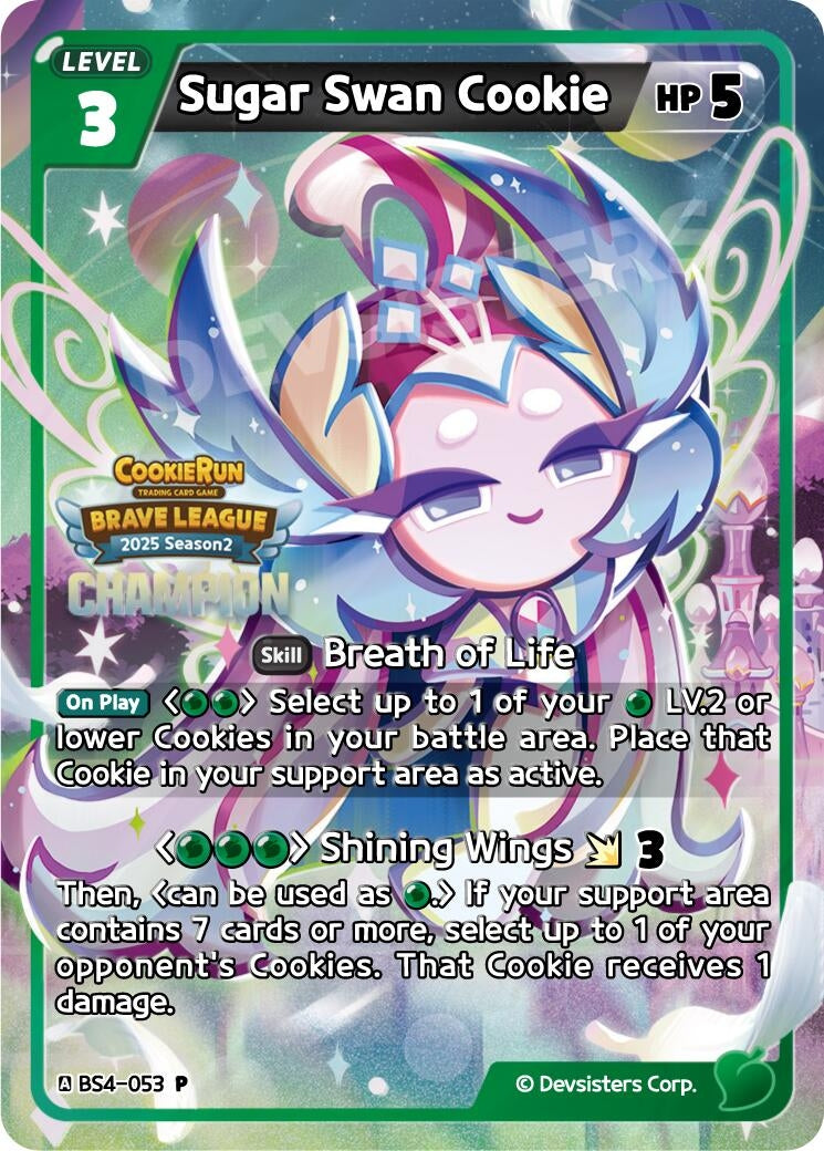 Image for Sugar Swan Cookie (Champion) (BS4-053) [Promotion Cards] - CookieRun: Braverse TCG
