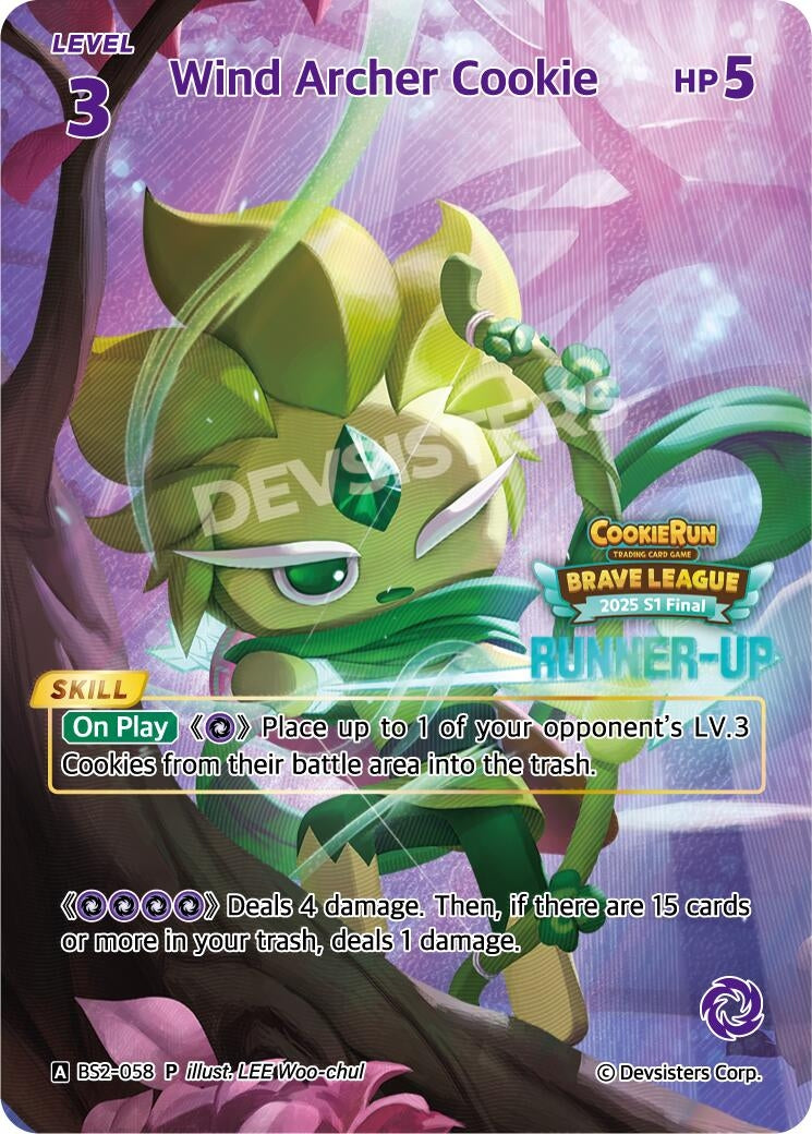 Image for Wind Archer Cookie (Runner-up) (BS2-058) [Promotion Cards] - CookieRun: Braverse TCG