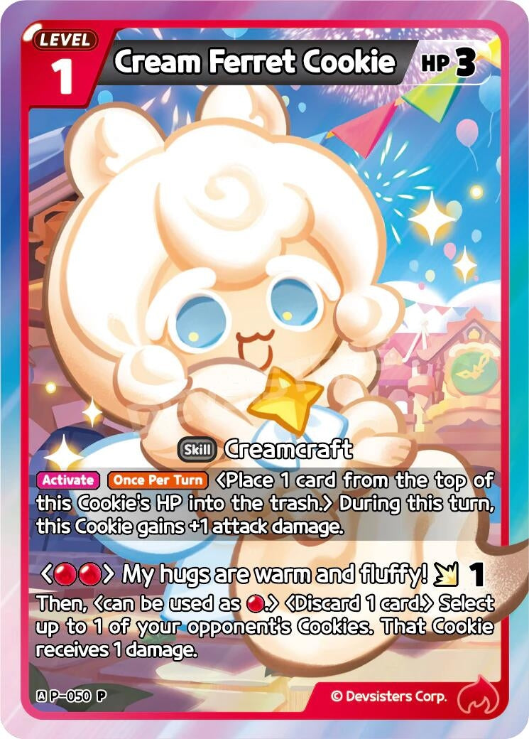 Image for Cream Ferret Cookie (050) (P-050) [Promotion Cards] - CookieRun: Braverse TCG