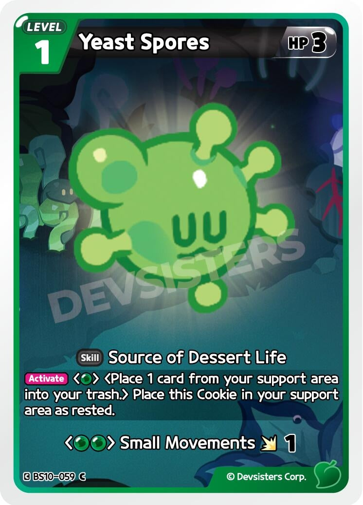 Image for Yeast Spores (BS10-059) [The Dark Enchantress War] - CookieRun: Braverse TCG