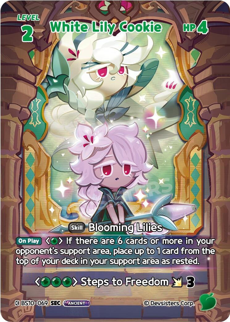 Image for White Lily Cookie (069) (SEC) (BS10-069) [The Dark Enchantress War] - CookieRun: Braverse TCG