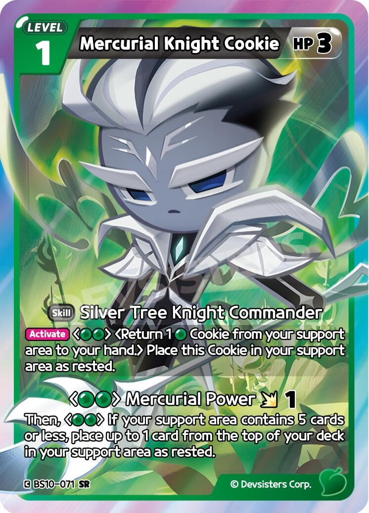 Image for Mercurial Knight Cookie (071) (BS10-071) [The Dark Enchantress War] - CookieRun: Braverse TCG