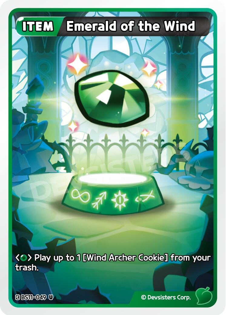 Image for Emerald of the Wind (BS11-049) [The Dark Enchantress War] - CookieRun: Braverse TCG