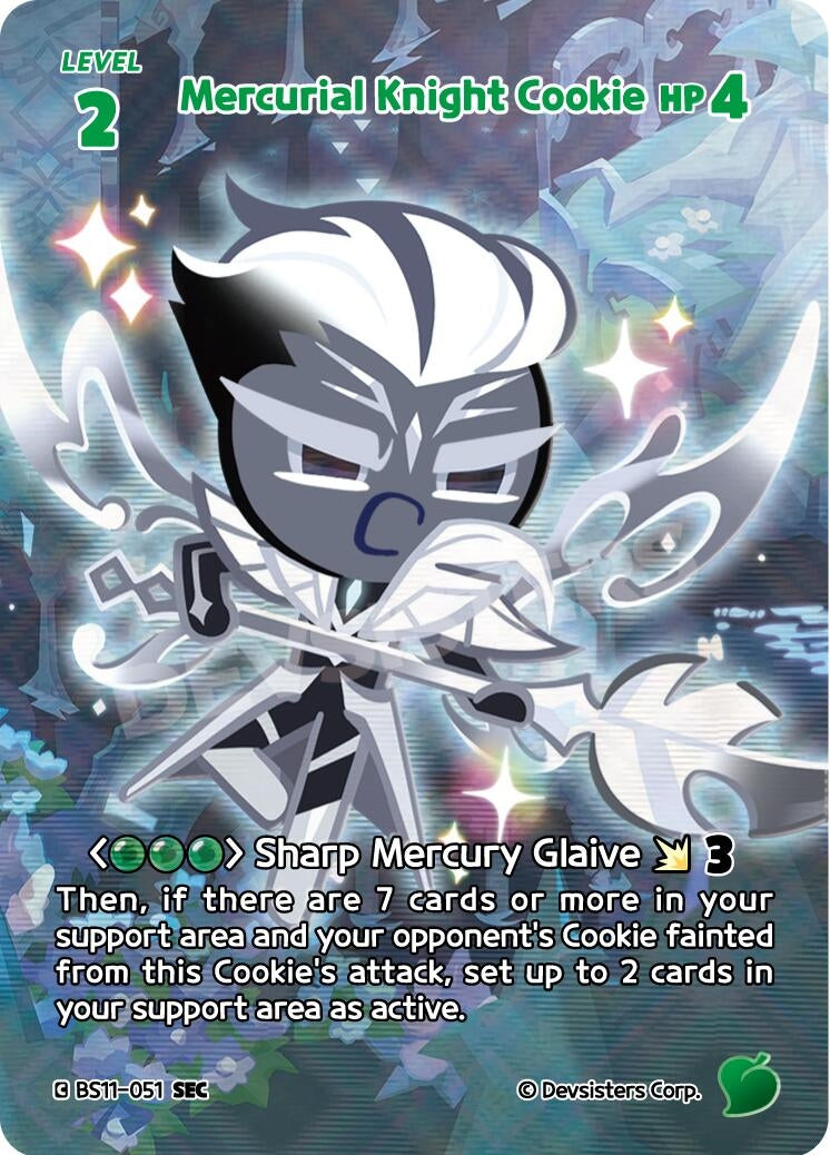 Image for Mercurial Knight Cookie (051) (SEC) (BS11-051) [The Dark Enchantress War] - CookieRun: Braverse TCG