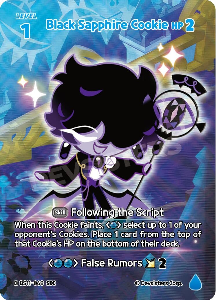 Image for Black Sapphire Cookie (SEC) (BS11-068) [The Dark Enchantress War] - CookieRun: Braverse TCG