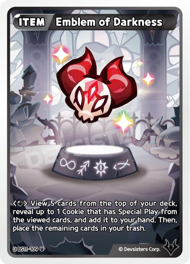 Image for Emblem of Darkness (BS11-109) [The Dark Enchantress War] - CookieRun: Braverse TCG